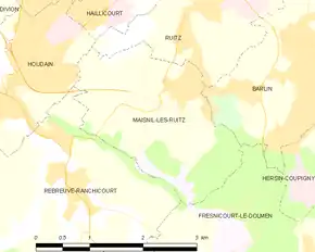 Poziția localității Maisnil-lès-Ruitz