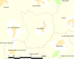 Poziția localității Maizières