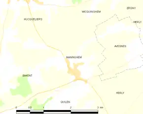 Poziția localității Maninghem