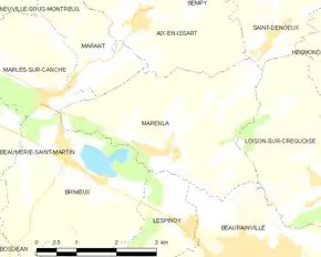 Poziția localității Marenla