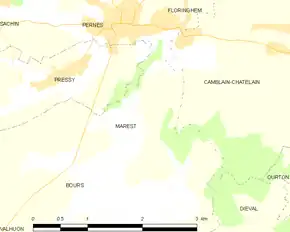 Poziția localității Marest
