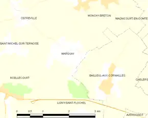 Poziția localității Marquay