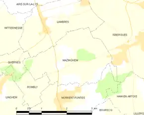 Poziția localității Mazinghem