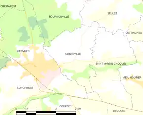 Poziția localității Menneville