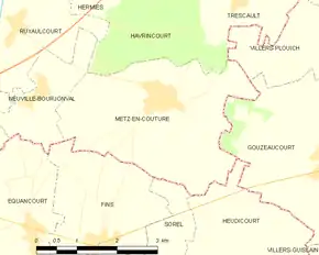 Poziția localității Metz-en-Couture