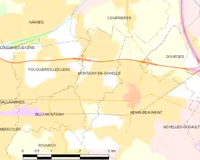 Poziția localității Montigny-en-Gohelle