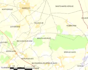 Poziția localității Muncq-Nieurlet