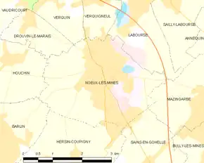 Poziția localității Nœux-les-Mines