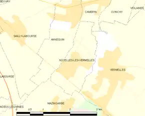 Poziția localității Noyelles-lès-Vermelles