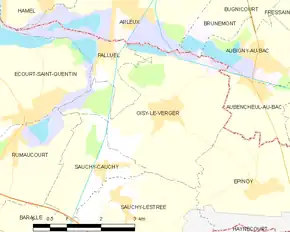 Poziția localității Oisy-le-Verger