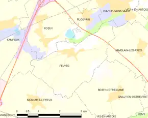 Poziția localității Pelves