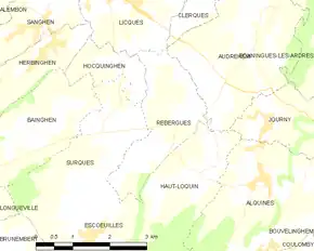 Poziția localității Rebergues