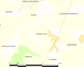 Poziția localității Regnauville