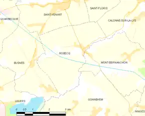 Poziția localității Robecq