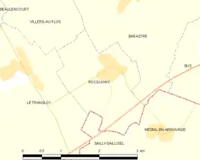 Poziția localității Rocquigny
