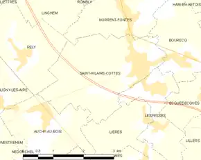 Poziția localității Saint-Hilaire-Cottes