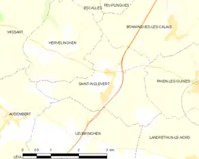 Poziția localității Saint-Inglevert