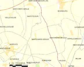 Poziția localității Sainte-Marie-Kerque