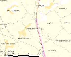 Poziția localității Saint-Martin-sur-Cojeul