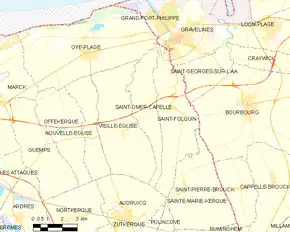 Poziția localității Saint-Omer-Capelle