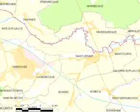 Poziția localității Saint-Venant