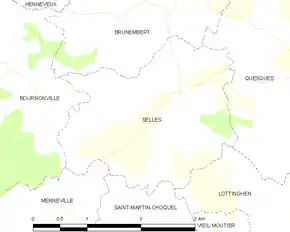 Poziția localității Selles