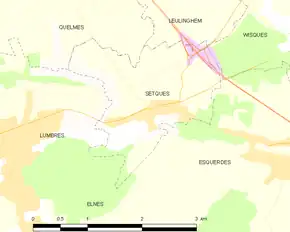 Poziția localității Setques
