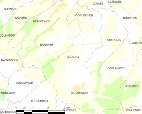 Poziția localității Surques