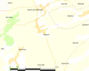 Poziția localității Tangry