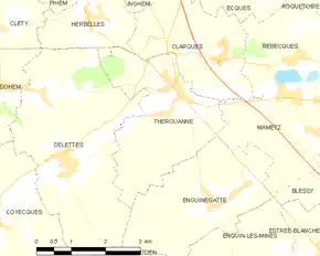 Poziția localității Thérouanne