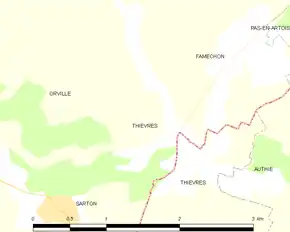 Poziția localității Thièvres