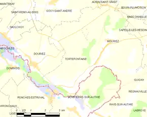 Poziția localității Tortefontaine