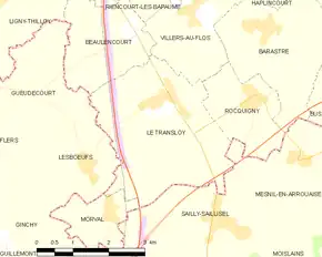 Poziția localității Le Transloy