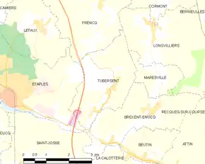 Poziția localității Tubersent