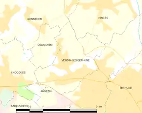 Poziția localității Vendin-lès-Béthune