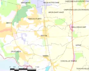 Poziția localității Verton