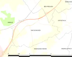 Poziția localității Wacquinghen