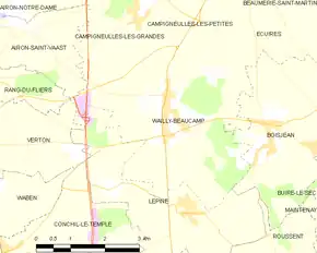Poziția localității Wailly-Beaucamp