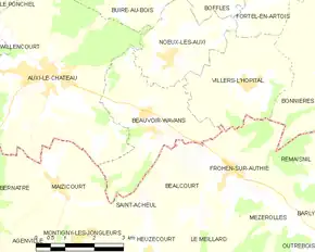 Poziția localității Beauvoir-Wavans