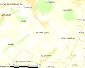 Poziția localității Wavrans-sur-l'Aa