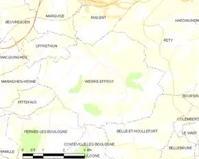 Poziția localității Wierre-Effroy