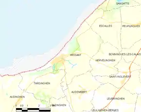 Poziția localității Wissant