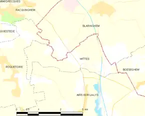 Poziția localității Wittes