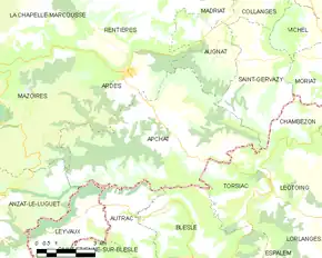 Poziția localității Apchat