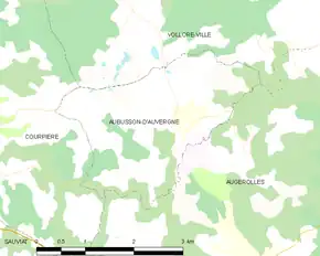 Poziția localității Aubusson-d'Auvergne