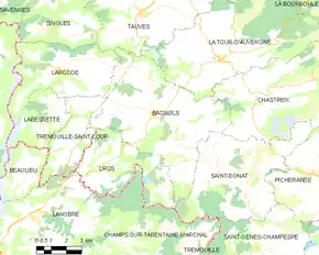 Poziția localității Bagnols