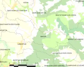 Poziția localității Bansat