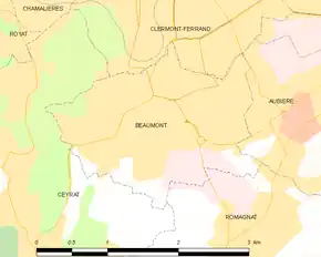 Poziția localității Beaumont