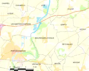 Poziția localității Beauregard-l'Évêque