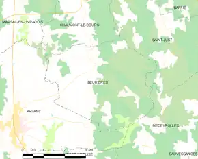 Poziția localității Beurières